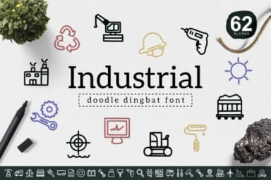 Industrial by YandiDesigns — Dingbats Font — thumbnail 1