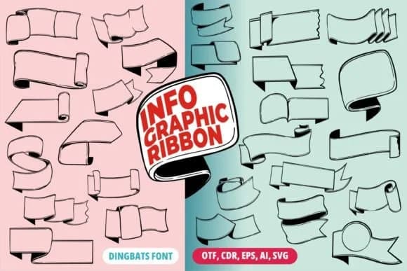 Infographic Ribbon by onoborgol — Dingbats Font