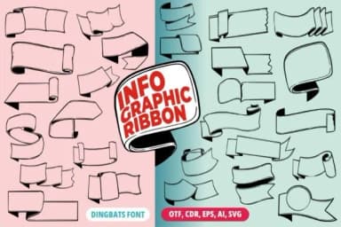 Infographic Ribbon by onoborgol — Dingbats Font — thumbnail 1