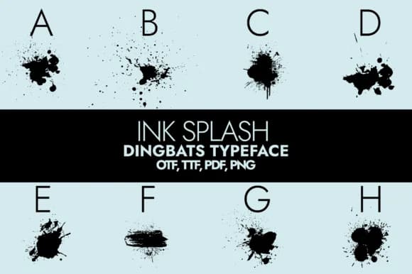 Ink Splash by Minimalistartstudio — Dingbats Font