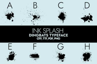 Ink Splash by Minimalistartstudio — Dingbats Font — thumbnail 1