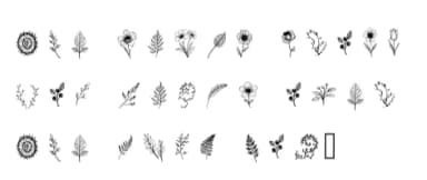 Inky Flora by Happy Bamboo — Dingbats Font — thumbnail 5