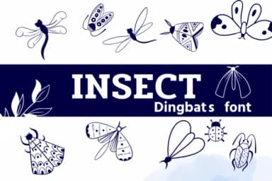 Insect by Sirinart — Dingbats Font — thumbnail 1