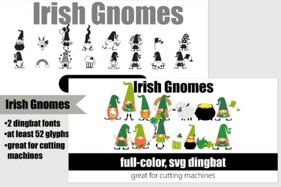Irish Gnomes by Illustration Ink — Dingbats Font