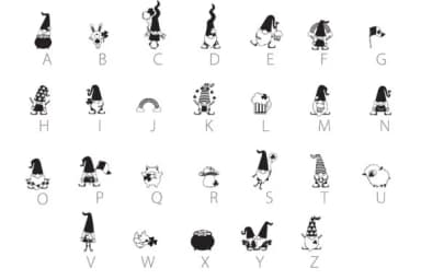 Irish Gnomes by Illustration Ink — Dingbats Font — thumbnail 3