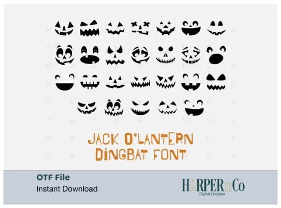 Jack O'lantern by HarperNCo — Dingbats Font