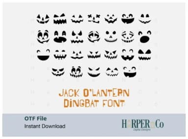 Jack O'lantern by HarperNCo — Dingbats Font — thumbnail 1