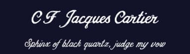 CF Jacques Cartier by Cloutierfontes — Script Handwritten Font — thumbnail 2