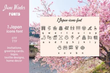 Japan Icons by Stella Sky — Dingbats Font — thumbnail 1