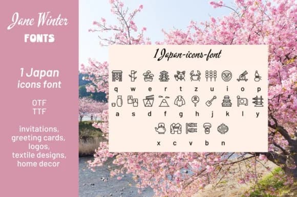 Japan Icons by Stella Sky — Dingbats Font