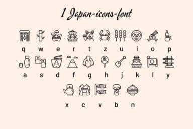 Japan Icons by Stella Sky — Dingbats Font — thumbnail 2