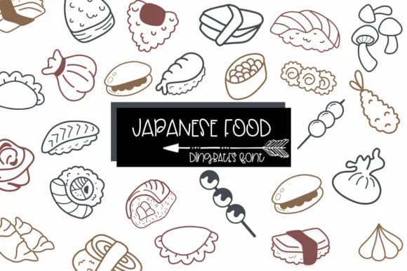Japanese Food by Sirinart — Dingbats Font
