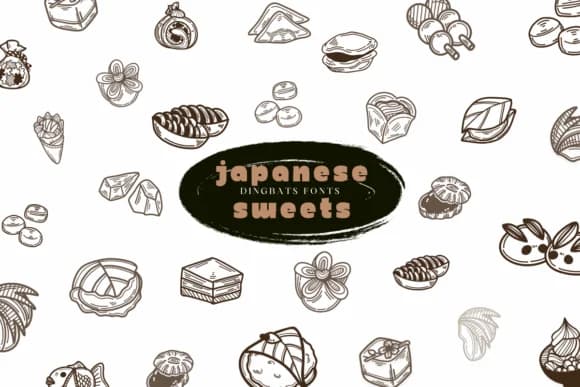 Japanese Sweets by Suphitchaya — Dingbats Font