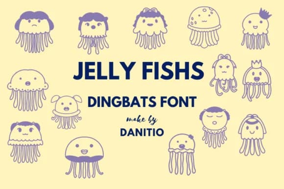 Jelly Fishs by danita.kukkai — Dingbats Font