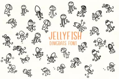 Jellyfish by Nongyao — Dingbats Font — thumbnail 1