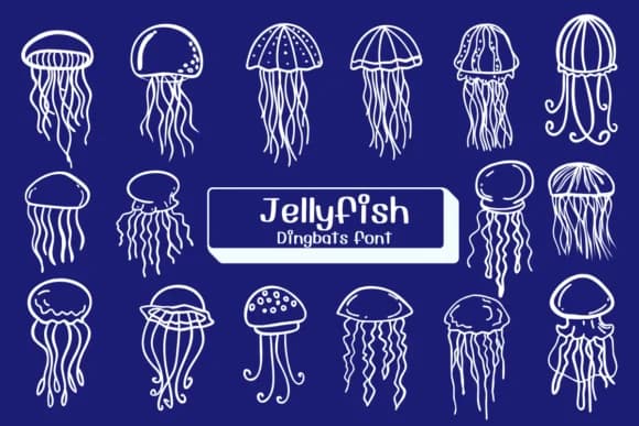 Jellyfish by Ketsarin — Dingbats Font