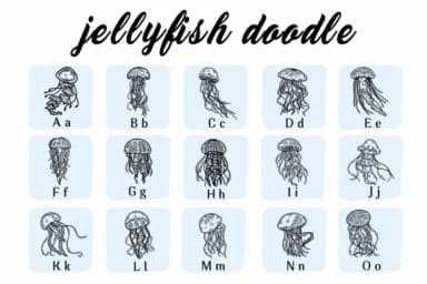 Jellyfish Doodle by Suphitchaya — Dingbats Font — thumbnail 2