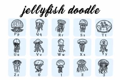 Jellyfish Doodle by Suphitchaya — Dingbats Font — thumbnail 3