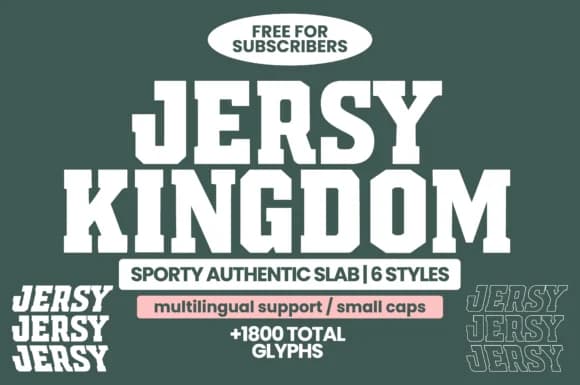 Jersey Kingdom by Minimalistartstudio — Slab Serif Font