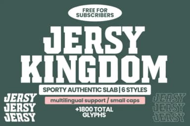 Jersey Kingdom by Minimalistartstudio — Slab Serif Font — thumbnail 1