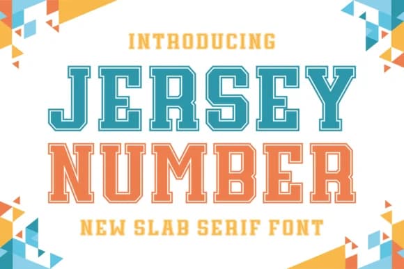 Jersey Number by Riman (7NTypes) — Slab Serif Font
