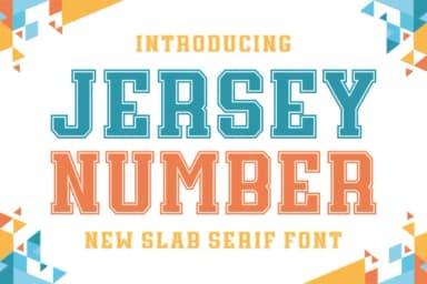 Jersey Number by Riman (7NTypes) — Slab Serif Font — thumbnail 1