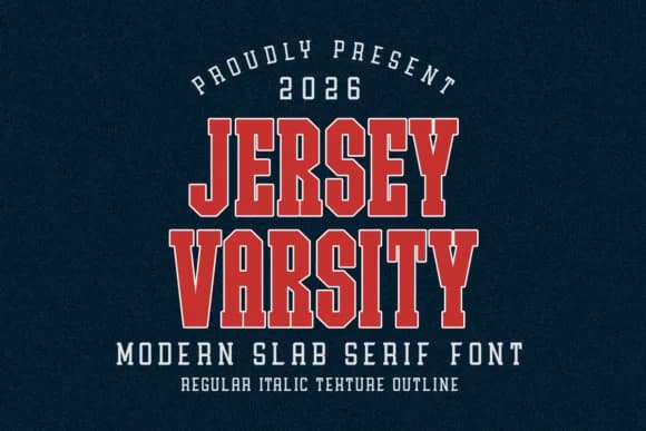 Jersey Varsity by Almairatype Studio — Slab Serif Font