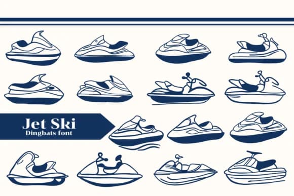 Jet Ski by Apiwat Type — Dingbats Font