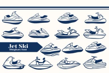 Jet Ski by Apiwat Type — Dingbats Font — thumbnail 1
