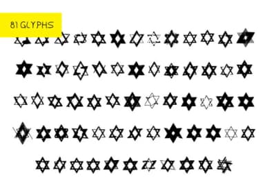 BM Graphics - Jewish Star of David by GraphicsBam Fonts — Dingbats Font — thumbnail 2