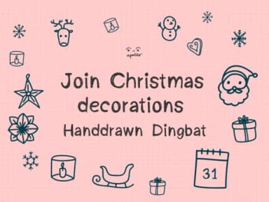 Join Christmas Decorations by Apollo no.64 — Dingbats Font — thumbnail 1