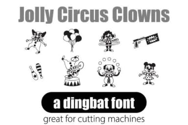 Jolly Circus Clowns by Illustration Ink — Dingbats Font — thumbnail 1