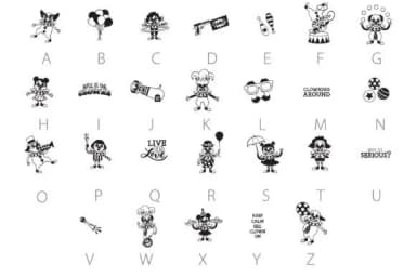 Jolly Circus Clowns by Illustration Ink — Dingbats Font — thumbnail 3