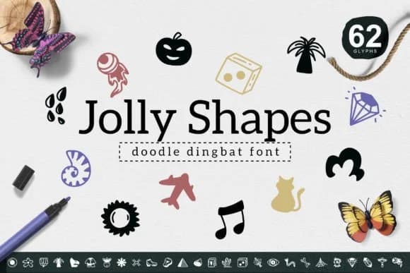 Jolly Shapes by YandiDesigns — Dingbats Font