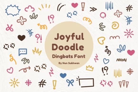 Joyful Doodle by Nun Sukhwan — Dingbats Font