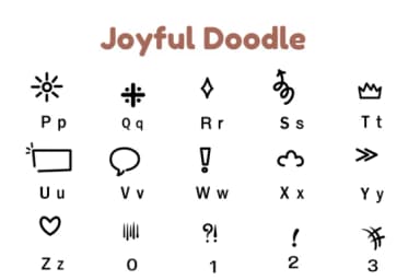 Joyful Doodle by Nun Sukhwan — Dingbats Font — thumbnail 6