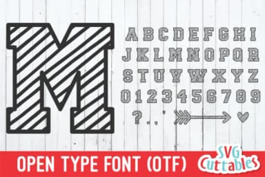 JP Scribble Font by SVG Cuttables — Slab Serif Font — thumbnail 1