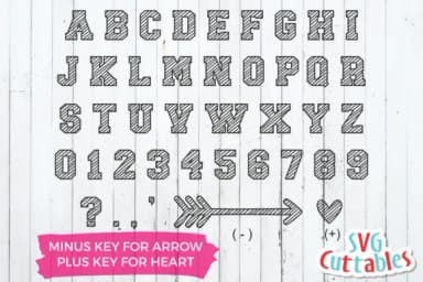 JP Scribble Font by SVG Cuttables — Slab Serif Font — thumbnail 3