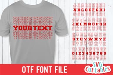 JP Sport Stacked&nbsp;Font by SVG Cuttables — Slab Serif Font — thumbnail 1