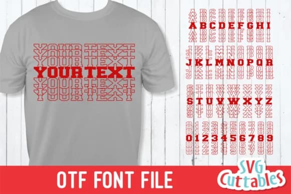 JP Sport Stacked&nbsp;Font by SVG Cuttables — Slab Serif Font