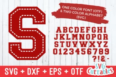 JP Sport Stitch by SVG Cuttables — Slab Serif Font — thumbnail 1
