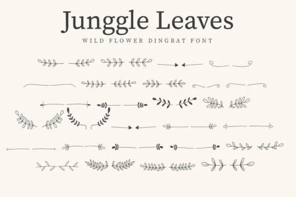 Junggle Leaves by CraftedType Studio — Dingbats Font