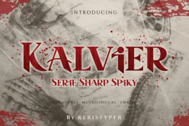 Kalvier by Keristyper — Slab Serif Font — thumbnail 1