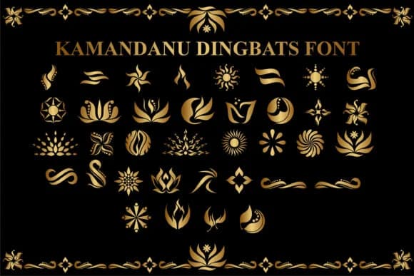 Kamandanu Dingbats by edywiyonopp — Dingbats Font