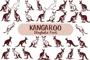 Kangaroo by Nongyao — Dingbats Font — thumbnail 1