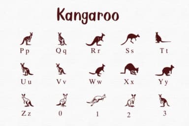 Kangaroo by Nongyao — Dingbats Font — thumbnail 3