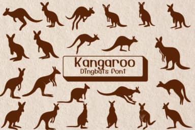 Kangaroo by Ketsarin — Dingbats Font — thumbnail 1
