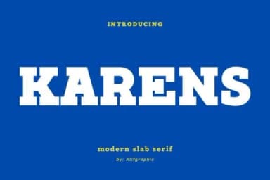 Karens by Font Kingdom — Slab Serif Font — thumbnail 1