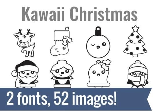 Kawaii Christmas Dingbats by Illustration Ink — Dingbats Font