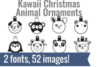 Kawaii Christmas Dingbats by Illustration Ink — Dingbats Font — thumbnail 2
